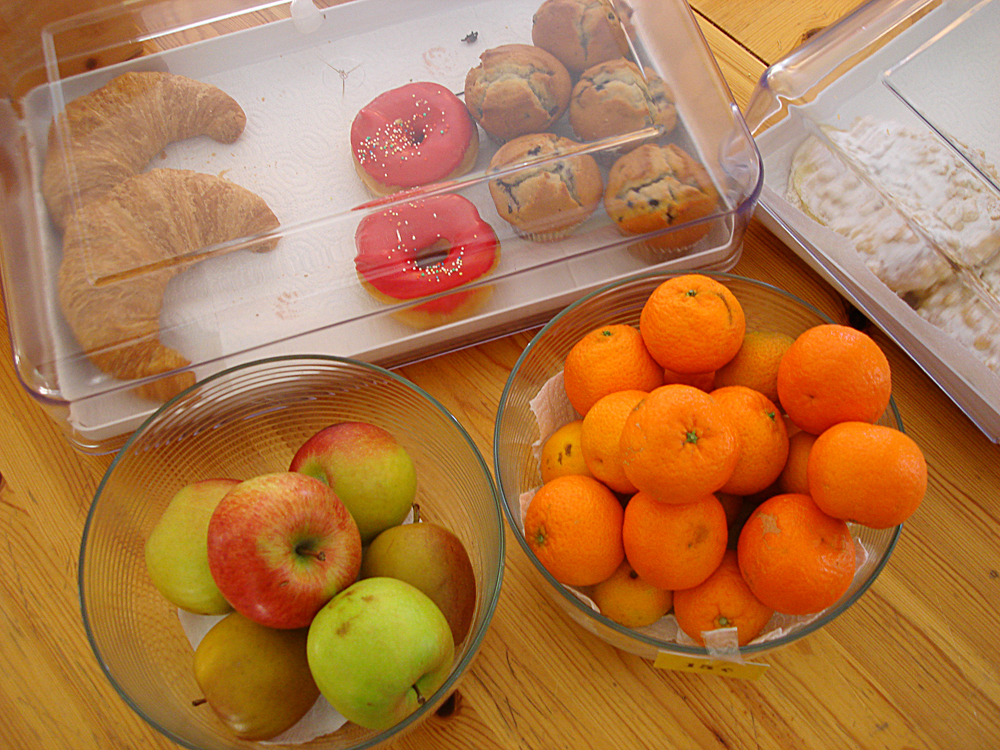 Hoernchen und Obst